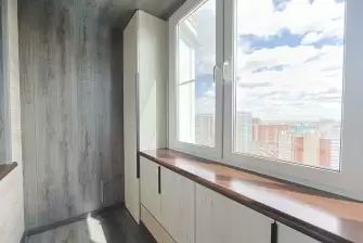 Создание кабинета и места хранения на лоджии 